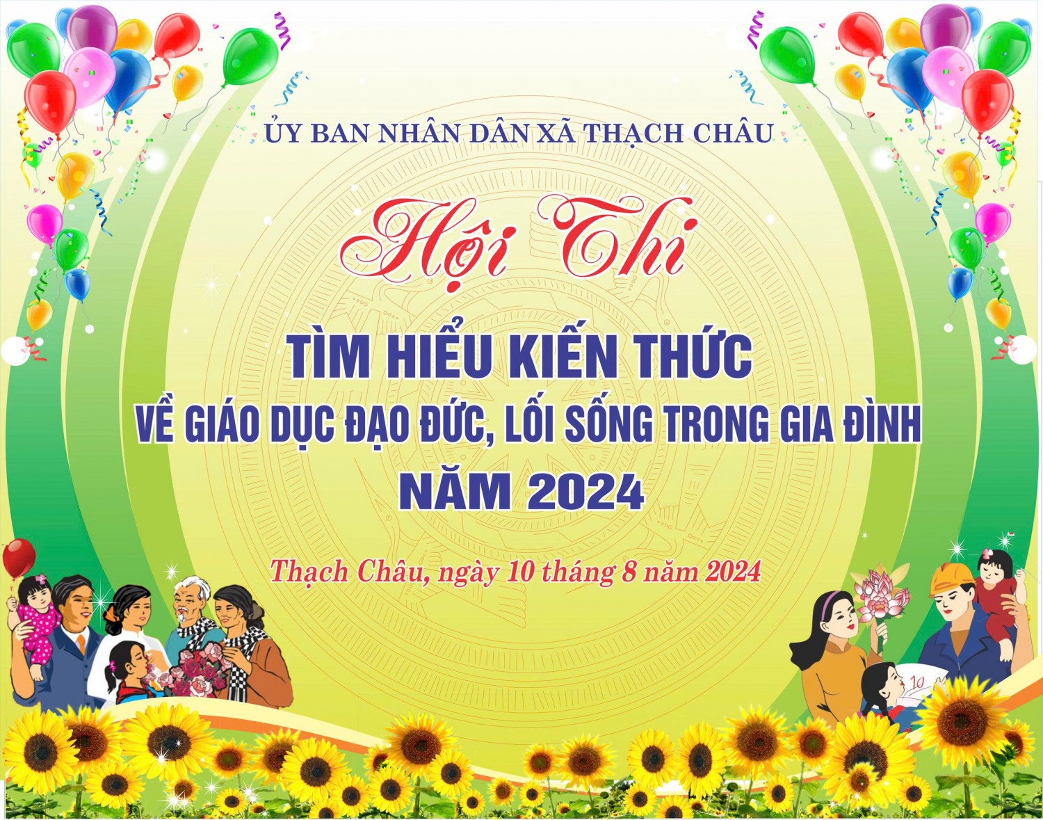 Ủy ban nhân dân xã Thạch Châu tổ chức Hội thi “Tìm hiểu kiến thức về giáo dục đạo đức, lối sống trong gia đình” năm 2024.